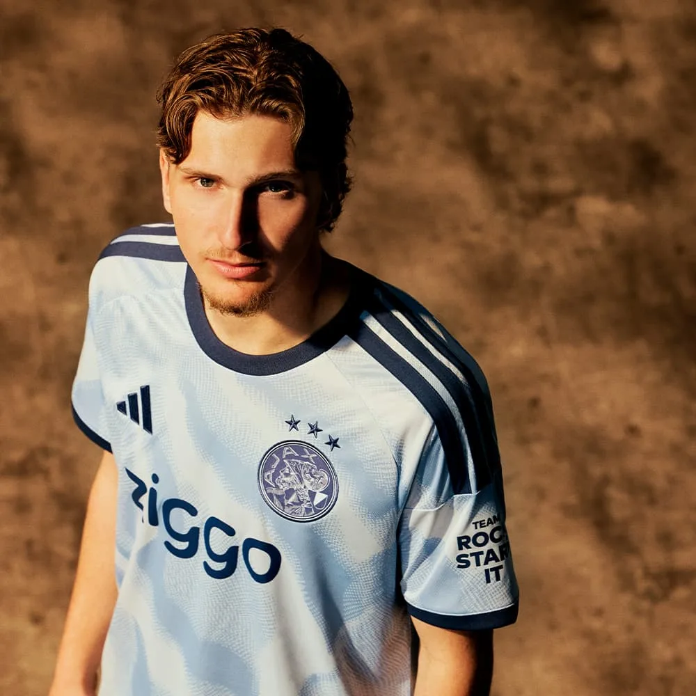 Ajax 2026/27 third kit by adidas: pale blue with a nod to the club's historic light strips