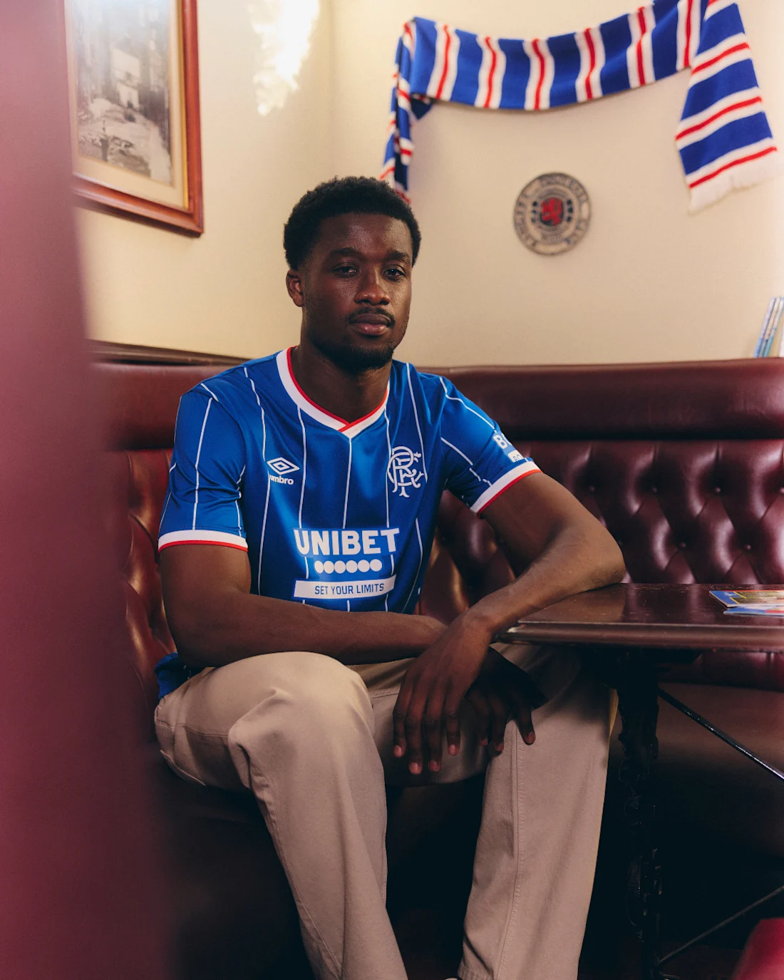 Rangers 2026-27 home kit by Umbro: royal blue with white pinstripes