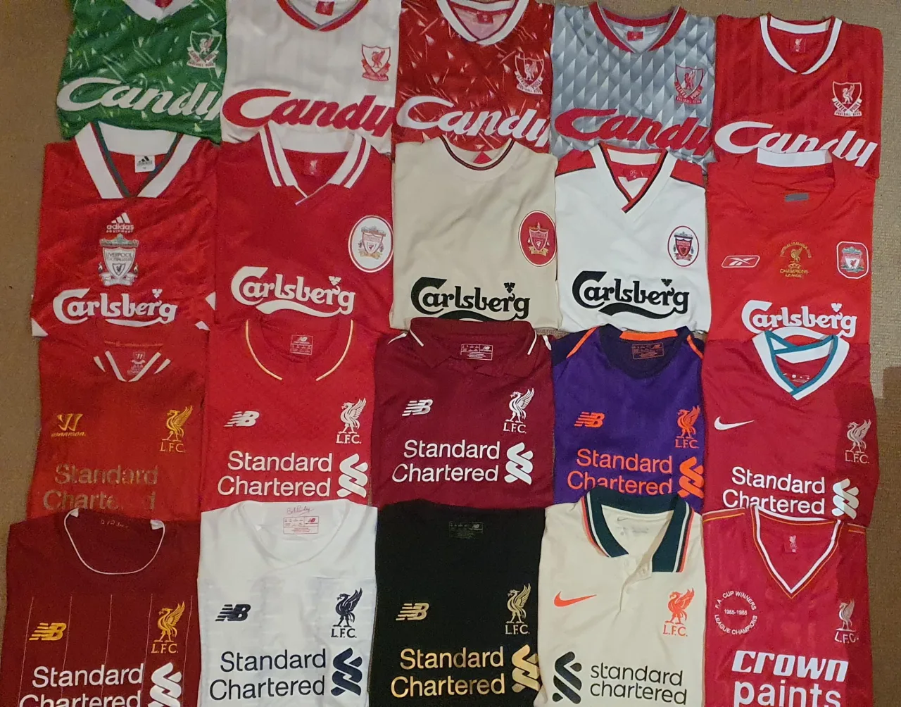 Top 10 historic Liverpool kits