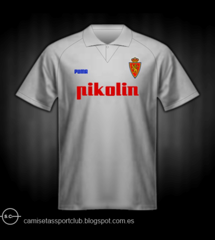 Real Zaragoza 1994-95 European Cup Winners' Cup Home Kit