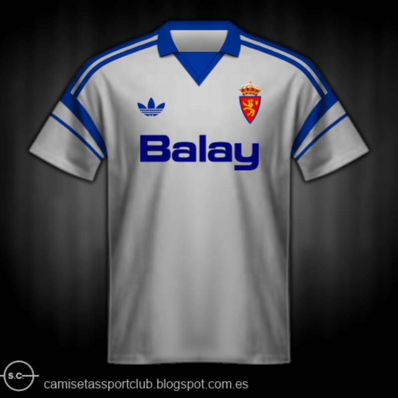 Real Zaragoza CD 1988-89 Home Kit