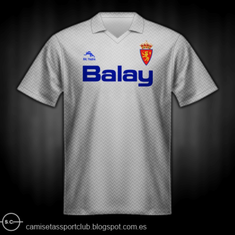 Real Zaragoza CD 1990-91 Home Kit