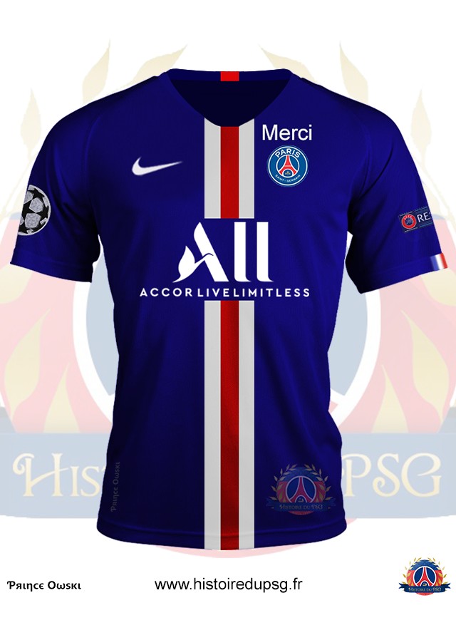 Paris Saint-Germain 2019-20 Champions League Home Kit