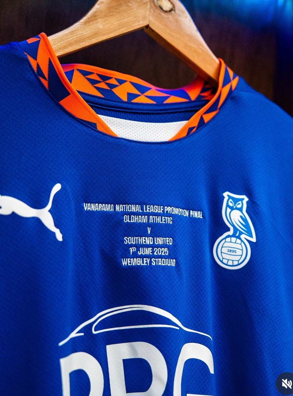 Oldham Athletic 2024-25 National League Play-Off Final Kit