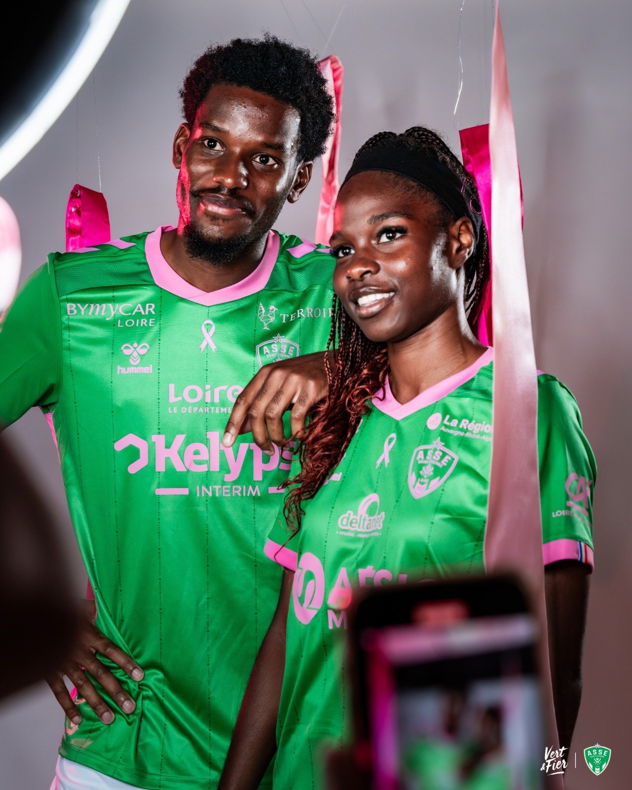 AS Saint-Étienne 2024-25 Pink October Kit
