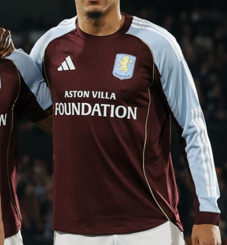 Aston Villa 2025-26 Europa League Home Kit