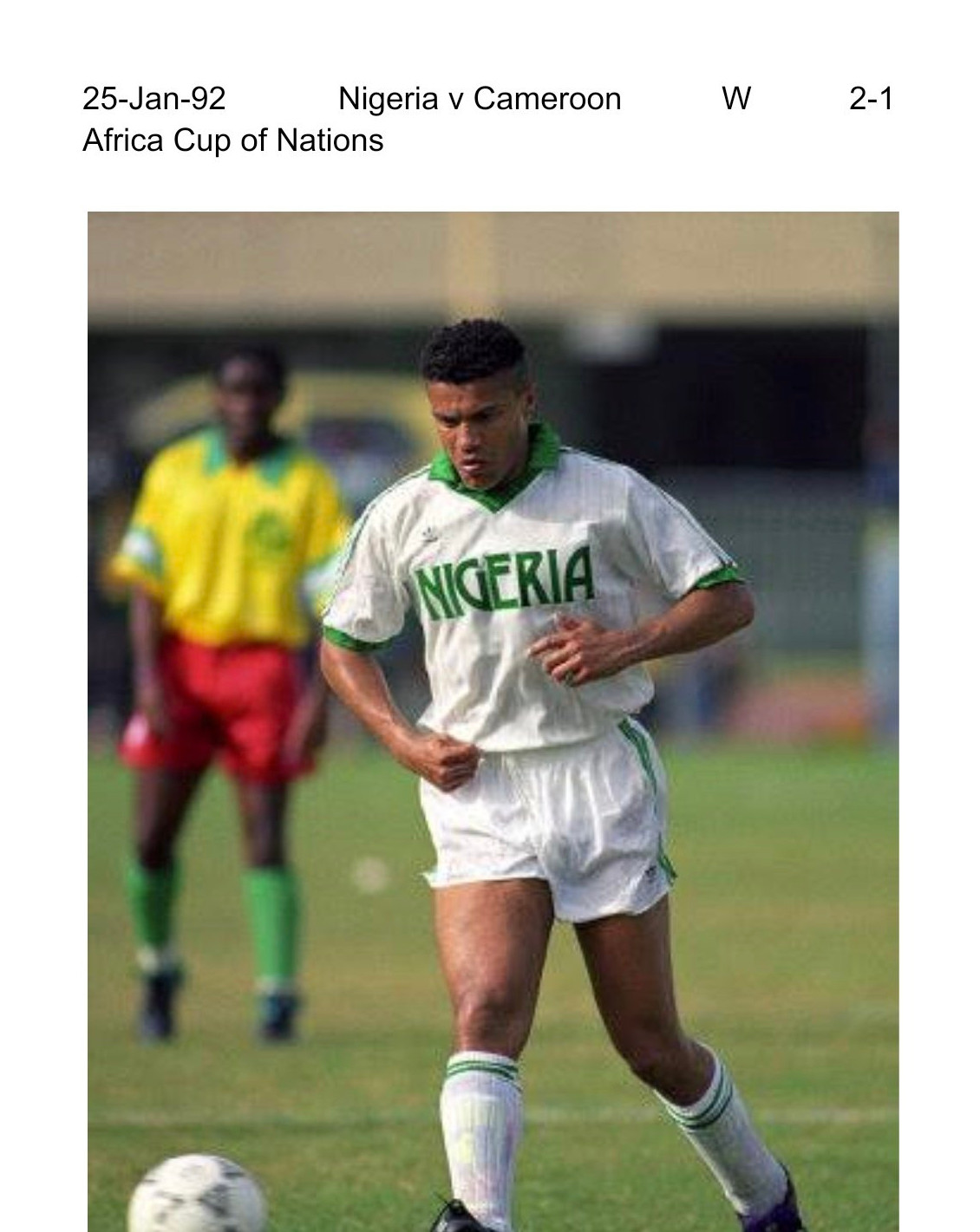 Nigeria 1992 Away Kit