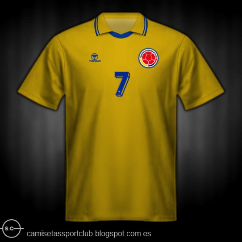 Colombia 1992 Olympics Home Kit
