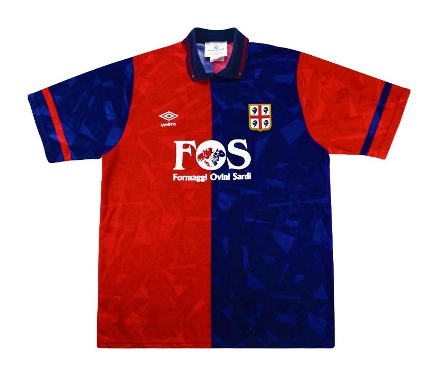 Cagliari Calcio 1991-92 Home Kit