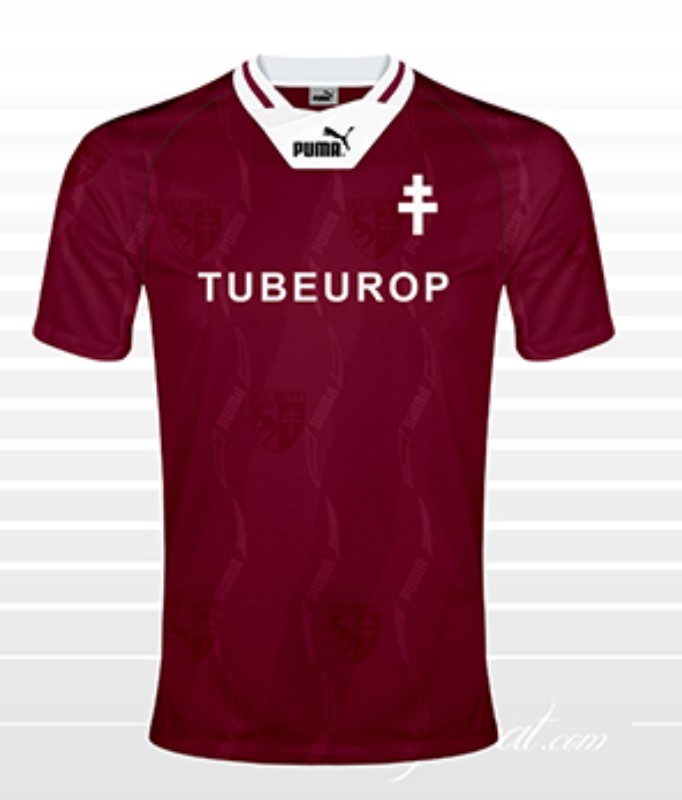 FC Metz 1995-96 Home V3 Kit