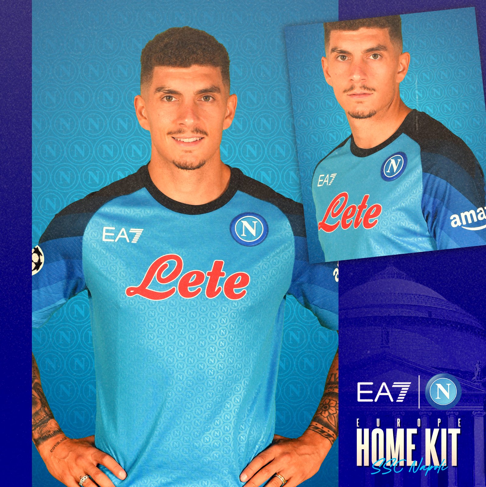 SSC Napoli 2022-23 Champions League Home Kit